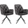 byLIVING Esszimmerstuhl SARINA 2er Set, Samtbezug anthrazit, schwarz
