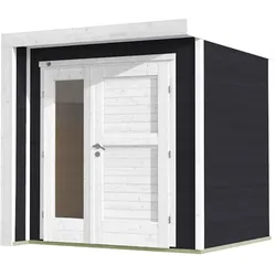 Weka Design Gartenhaus 262 B mit Design-Doppeltür - 21 mm anthrazit - 50 % Rabatt auf Dacheindeckung