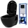 vidaXL Hänge-Toilette mit WC-Sitz Schwarz