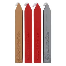 Folia Siegelwachs Classic rot silber gold 4 Stück