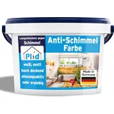 Plid, Wandfarbe, Anti Schimmelfarbe Innen 5l, Weiß - Antischimmelfarbe für feuchte Räume (Weiss, 5 l)