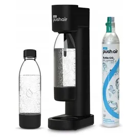 DAFI Wassersprudler schwarz + 2x 0,7 L Flasche + CO2 Kartusche