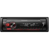Pioneer MVH-S120UB 1-DIN Autoradio mit RDS, rot, 4 x 50 Watt, USB, MP3, AUX, Android-Unterstützung
