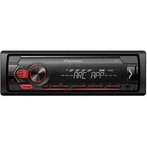 Pioneer MVH-S120UB 1-DIN Autoradio mit RDS, rot, 4 x 50 Watt, USB, MP3, AUX, Android-Unterstützung
