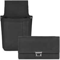 Greenburry Kellnerbörse mit Holster Kellnerset Kellnergeldbörse schwarz Set neu