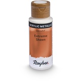Rayher Hobby Extreme Sheen brillant bronze, Flasche 59 ml, Acrylfarbe metallic, patentierte Rezeptur, 35014660