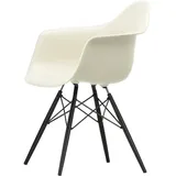 Vitra - Eames Plastic Armchair DAW RE, Ahorn schwarz / kieselstein (Filzgleiter basic dark)