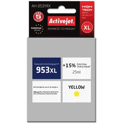 Activejet AH-953YRX Tintenpatrone (Ersatz für HP 953XL F6U18AE; Prämie; 25ml; ge