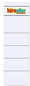 10 büroplus Ordneretiketten weiß für 8,0 cm Rückenbreite