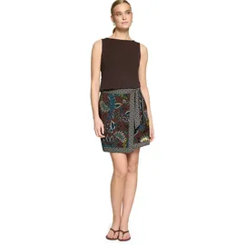 Zero Miniröckchen Damen Floral Braun/Petrol 40