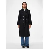Pieces Langmantel PCMARBEL LONG COAT NOOS schwarz L (40)