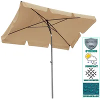 Quick Star Balkon Sonnenschirm 200x125cm Balkonschirm Rechteckig Knickbar Sand