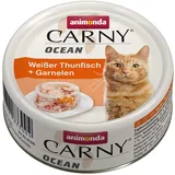 animonda Carny Ocean Katzenfutter, Nassfutter für Katzen, Weißer Thunfisch + Garnelen, 12 x 80 g