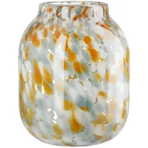 GILDE GLAS art Glas Art Vase Joyce blau, braun, weiß - Glas - Höhe 24cm - wasserdicht - Blumenvase
