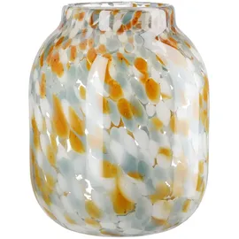 GILDE GLAS art Glas Art Vase Joyce blau, braun, weiß - Glas - Höhe 24cm - wasserdicht - Blumenvase
