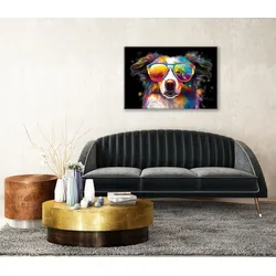 Bönninghoff Leinwandbild, Hund-Hunde-Hundebilder-Pop Art-Tiere-Humor, (1 St.) Bönninghoff Farbe Bild(er): schwarz, w