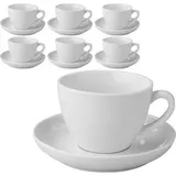 Esmeyer Cappuccinotasse Bistro 0,3 l Weiß 6 St.