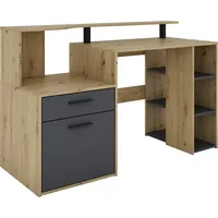 ByLIVING Schreibtisch »Louise«, Breite 140 cm, Regal-Schreibtisch mit viel