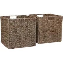 Vivanno Regalkorb Seegras 33 x 33 x 33 cm 2-tlg. beige