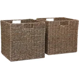 Vivanno Regalkorb Seegras 33 x 33 x 33 cm 2-tlg. beige