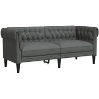 VidaXL Chesterfield-Sofa Dunkelgrau 182,5 x 74,5 x 74,5 cm