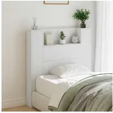 vidaXL Kopfteil mit Regal Weiß 100 x 16,5 x 103,5 cm Holzwerkstoff