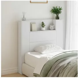 vidaXL Kopfteil mit Regal Weiß 100 x 16,5 x 103,5 cm Holzwerkstoff