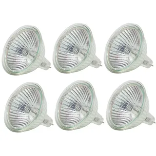 ShuoHui Mr16 Gu5.3 Halogen Leuchtmittel Dimmbar Halogen 12v 20W / 35w Warmweiß 2700K for Halogenstrahler Einbau Schienenbeleuchtung Pack of 6 (20, Watt)