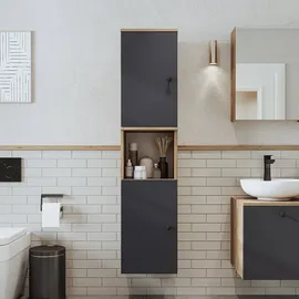 roomart Lotus 4-tlg. Anthrazit-Eiche