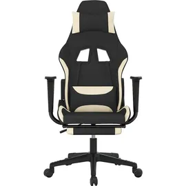 vidaXL Gaming-Stuhl mit Massage & Fußstütze Schwarz und Creme PC / PS3