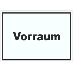 Vorraum Aufkleber mit Text Diele Vorzimmer waagerecht A0 (841x1189mm)