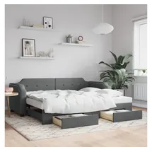 vidaXL Tagesbett 90 x 200 cm Dunkelgrau
