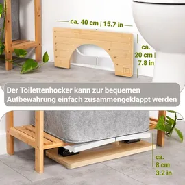 Benkstein Toilettenhocker - Braun/Weiß