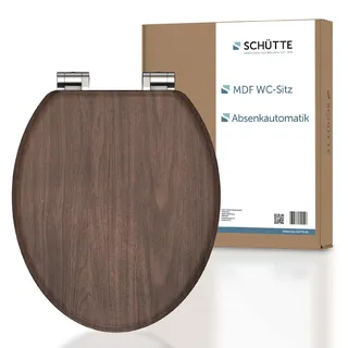 Schütte WC-Sitz Dark Wood mit Absenkautomatik
