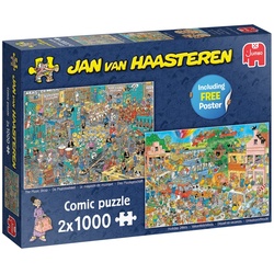 Jumbo Spiele Puzzle »Jan van Haasteren Musikgeschäft & Urlaubsvorfreude«, 1000 Puzzleteile