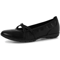 Marco Tozzi Damen Ballerinas mit Riemen Elegant, Schwarz 38