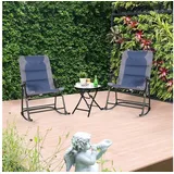 Costway Gartenliege, 3 St., Schaukelliege für Balkon, Camping, Garten