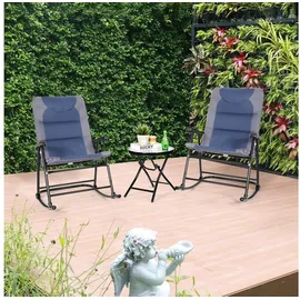 Costway Gartenliege, 3 St., Schaukelliege für Balkon, Camping, Garten