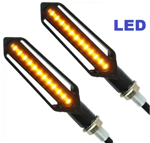 Blinker für Motorrad mit laufendem LED-Licht, 2 Stück, 253045