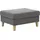 Atlantic Home Collection Hocker Mailo 88 x 45 x 69 cm Grau