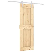 VidaXL Schiebetür mit Beschlag 70x210 cm Massivholz Kiefer