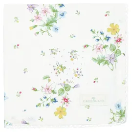 GREENGATE COTNAPWLFIL0108 Fiola Stoffserviette mit Spitze White 40 x 40 cm