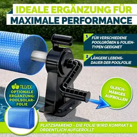 tillvex Pool Aufroller Premium Aluminium Kunststoff 1,05-6,15 m