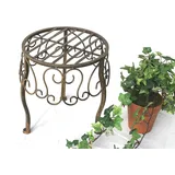 DanDiBo Ambiente DanDiBo Blumenhocker Metall Braun Rund 25 cm Blumenständer 140129 S Beistelltisch Pflanzenständer Klein