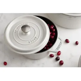 Staub Cocotte 24 cm rund weisser trüffel