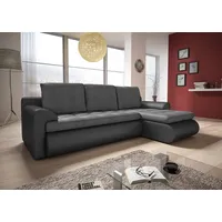 Sofnet Ecksofa Santi II mit schmutzabweisender Stoff - Polsterecke L-Form, Schlafsofa mit Bettkasten, Sofa mit Schlaffunktion, Couch (Grau + Grau (Madryt ... - Grau