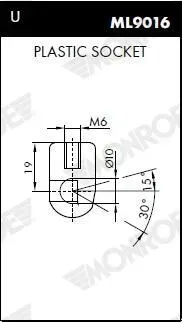 MONROE Gasfeder, Koffer-/Laderaum ml5122 für HONDA