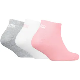 Puma Sneakersocken 3er Pack Grau/Rosa/Weiß 35-38