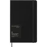 Moleskine Smart Notebook, Smart Writing System, Digitaler Notizblock mit Hardcover, Linierten Seiten und Elastischem Verschluss, Größe Large 13 x 21 cm, Farbe Schwarz