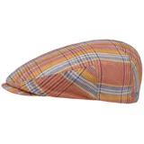 Stetson Melaco Driver Flatcap - Karierte Leinencap - Schirmmütze aus 100% Leinen - Made in Germany - Herren - Ganzjährig orange 63 cm - 63